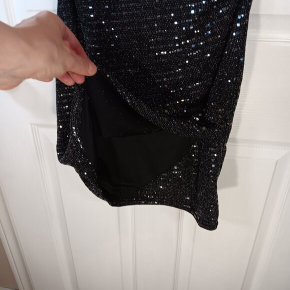 Eclipse NWOT Black Sequins Bodycon Cocktail Formal Mini Dress Women's Size XS - Picture 6 of 14